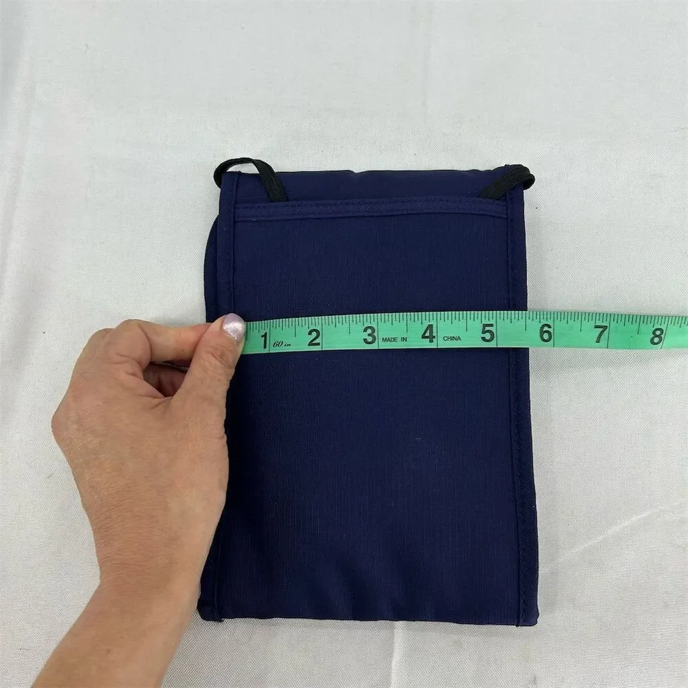 L.L. Bean Women's Blue Crossbody Travel Passport Wallet Bag Slim Unisex